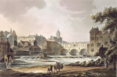 जॉन हिल (1770-1850) पब द्वारा उत्कीर्ण &39;बाथ इलस्ट्रेटेड ऑफ़ द सीरीज़ ऑफ़ सीज़&39; से नया पुल विलियम मिलर, 1804 (एक्वाटिंट) द्वारा द्वारा जॉन क्लाउड नटेस